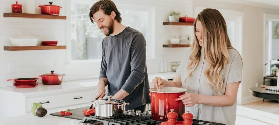 Couple in kitchen