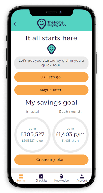 A demo screenshot of the Home Buying App